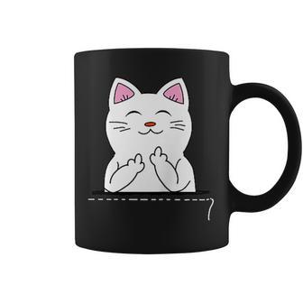 猫 中指 おもしろバッグ コーヒーマグ - Kawaiitshirt