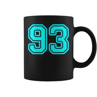 番号 93 シアン スポーツ番号 コーヒーマグ - Kawaiitshirt