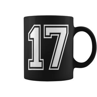 番号17インチ ホワイト コーヒーマグ - Kawaiitshirt
