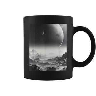 白黒写真 火星月&宇宙写真 コーヒーマグ - Kawaiitshirt