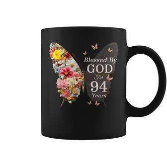 神に祝福され94年 蝶の花 94歳の誕生日 コーヒーマグ - Kawaiitshirt