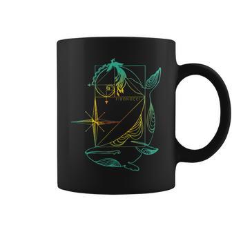 神聖な幾何学、フィボナッチ黄金比、虹くじらの海。 コーヒーマグ - Kawaiitshirt