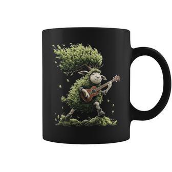 羊の木 ミュージシャン ギター グラフィック 動物 モチーフ 羊 コーヒーマグ - Kawaiitshirt