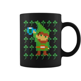 聖パトリックデー 乾杯 ピクセルアート シャムロック ドット絵 レトロゲーム コーヒーマグ - Kawaiitshirt