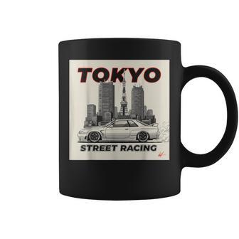 自動車愛好家のための東京ストリートレーシングカーデザイン コーヒーマグ - Kawaiitshirt