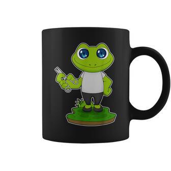 蛙 美容師 はさみ コーヒーマグ - Kawaiitshirt