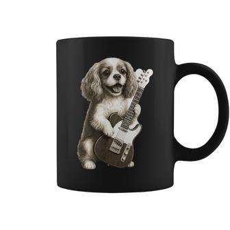 面白いtシャツ キャバリア 犬 ギター イヌ メンズ 犬好き グッズ かわいい おもしろ 面白い 服 ネタ コーヒーマグ - Kawaiitshirt