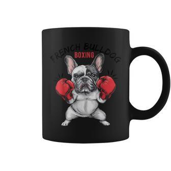面白いフレンチブルドッグ ボクシング愛好家 ペット 犬 ボクシンググローブ コーヒーマグ - Kawaiitshirt