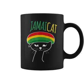 面白い猫 ユーモア ラスタ Jamaicat ジャマイカ 旗 かっこいい 男 猫 コーヒーマグ - Kawaiitshirt