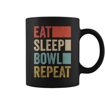 食べる眠るボウルを繰り返す おもしろボウリング コーヒーマグ - Kawaiitshirt