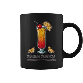 鮮やかなテキーラの日の出ドリンクイラスト コーヒーマグ - Kawaiitshirt