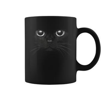 黒猫 顔 グラフィックデザイン 面白い猫 ハロウィンコスチューム コーヒーマグ - Kawaiitshirt