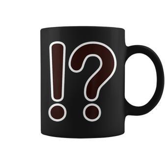 ！？ はてなマーク クエスチョン びっくりマーク【変なデザイン屋さん】記号 文字 面白い コーヒーマグ - Kawaiitshirt