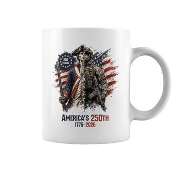 1776-2026 Patriotic Soldier American Flag 250 Years Coffee Mug - Thegiftio UK