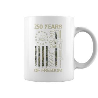 250 Years Freedom 1776-2026 We The People 250Th Usa Flag Gun Tri-Blend Coffee Mug - Thegiftio UK
