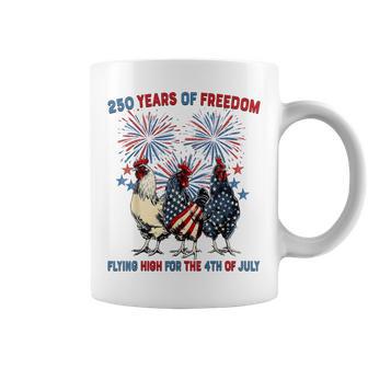 250 Years Chickens Flying High Fireworks 4Th Of July Coffee Mug - Thegiftio UK