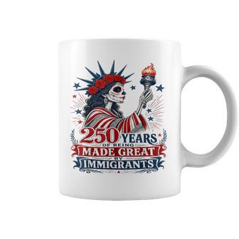 250 Years Made Great By Immigrants Patriotic Graphic Coffee Mug - Thegiftio UK