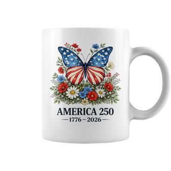 250Th Anniversary Butterfly Usa Flag Patriotic 4Th Of July Coffee Mug - Thegiftio UK