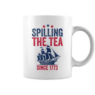 4Th Of July Spilling The Tea Since 1773 Fourth Of July Coffee Mug - Thegiftio UK