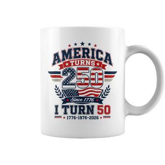 50Th Birthday 1976 2026 America Turns 250 I Turn 50 Vintage Coffee Mug - Monsterry UK