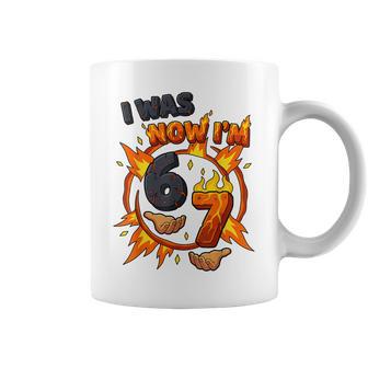 I Was 6 Now I'm 7 7Th Birthday 6 7 Birthday Boys Coffee Mug - Thegiftio UK