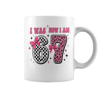7 Year Old Birthday Girl I Was 6 Now I'm 7 67 7Th Birthday Coffee Mug - Thegiftio UK