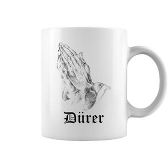 Albrecht Dürer Durer クリスチャンアート 祈りの手 ホワイト コーヒーマグ - Kawaiitshirt