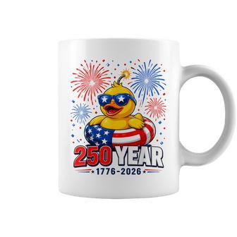 America 250Th Anniversary 4Th Of July Patriotic Rubber Duck Coffee Mug - Thegiftio UK