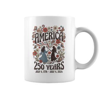 America Retro 250 4Th Of July Anniversary Boho Usa 250Th Coffee Mug - Thegiftio UK