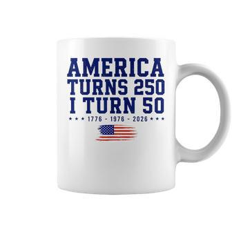 America Turns 250 I Turn 50 1776-2026 Coffee Mug - Thegiftio UK