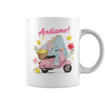 Andiamo Italian Scooter Lemon Flower Italy Travel Souvenir Coffee Mug - Thegiftio UK