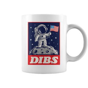 Astronaut Dibs Moon Space Galaxy 4Th Of July American Flag Coffee Mug - Thegiftio UK