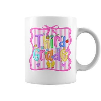 Back To School Third Grade Girls Bow 3Rd Grade Teachers Kids Coffee Mug - Monsterry