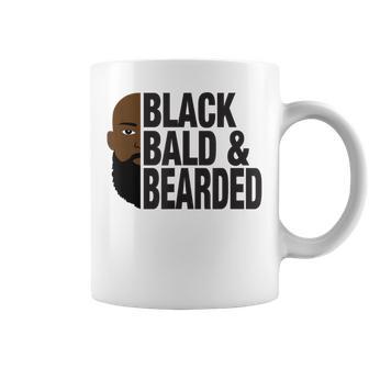 Black Bald And Bearded Face African American Father's Day Coffee Mug - Thegiftio UK