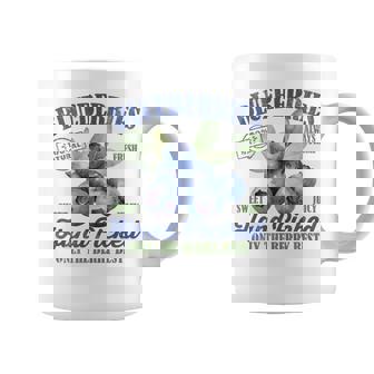 Blueberries Juicy Delicious Sweet Blueberry Retro Graphic Coffee Mug | Seseable CA