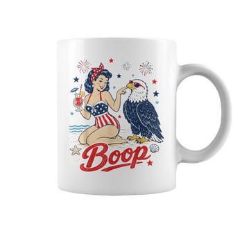 Boop Vintage Usa Girl And Eagle Patriotic Coffee Mug - Thegiftio UK