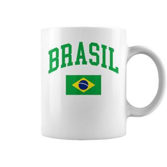 Brasil Bandera Brasileña Retrointage Clásico Gráfico Taza de café - Regaloses