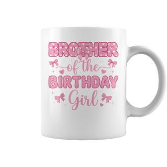 Brother Of Birthday Girl Coquette Bow Party Family Matching Coffee Mug - Thegiftio UK
