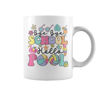 Bye Bye School Hello Pool Summer Break Teacher Student Coffee Mug - Thegiftio UK