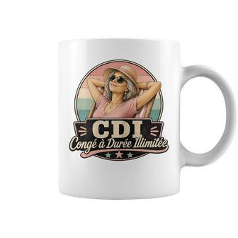 Cadeau Retraitée Humour Original Congé Durée Ilimitée Tasse - Cadeauxyz