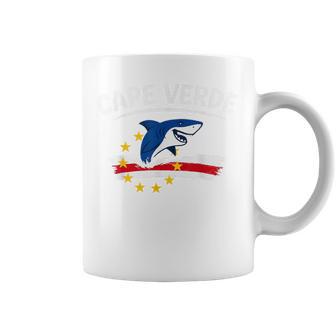 Cape Verde Shark Flag Men Boys & Girls Blue Sharks Coffee Mug - Thegiftio UK