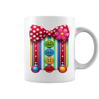 Colorful Clown Costume Bow Tie And Buttons Coffee Mug - Thegiftio UK