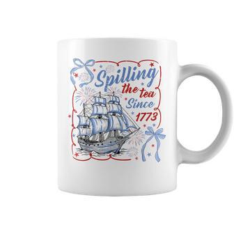 Coquette Bow Spilling The Tea Since 1773 4Th Of July Coffee Mug - Thegiftio UK