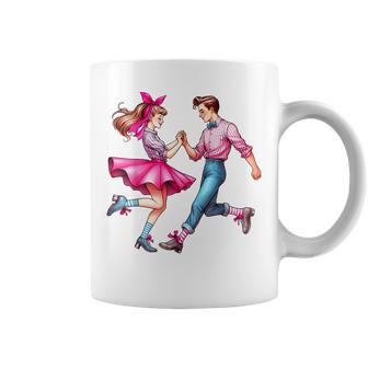 Coquette Bow Sock Hop Dance Dancer Partner 50S Girl Mom Pink Coffee Mug - Thegiftio UK