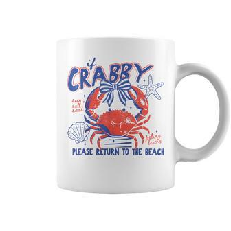 If Crabby Please Return To The Beach Summer Sunshine Girl Coffee Mug - Thegiftio UK