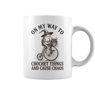 On My Way To Crochet Things And Cause Chaos Coffee Mug - Thegiftio UK
