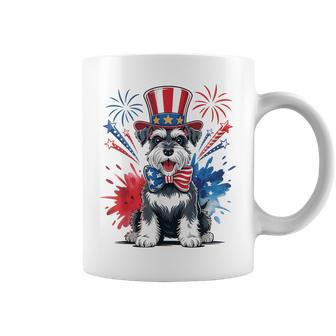 Cute Patriotic Miniature Schnauzer 4Th Of July Celebration Coffee Mug - Thegiftio UK