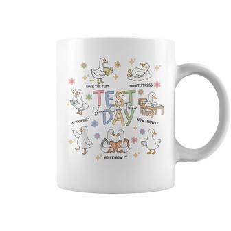 Cute Silly Goose Teacher Test Day You Got This Rock The Test Coffee Mug - Thegiftio UK