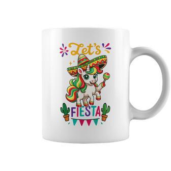 Cute Unicorn Cinco De Mayo Lets Fiesta Mexican Girl Toddler Coffee Mug - Thegiftio UK