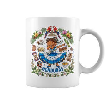 Dabbing Honduras Girl Flag Dress Orchids Pride Heritage Coffee Mug - Monsterry